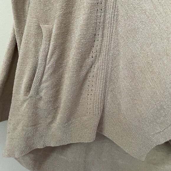 Barefoot Dreams CozyChic Ultra Lite Drape Front Cardigan Tan S/M Comfort  Office - Picture 3 of 9